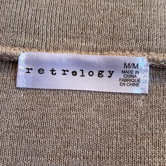 NWT Retrology Beige Tan Sweater Skirt, Size medium - Picture 5 of 10